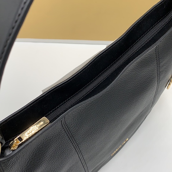 MICHAEL KORS BROOKE LARGE HOBO SHLDR LEATHER BLACK COLOR - Picture 8 of 16